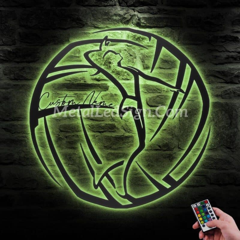 Custom-Female-Volleyball-Metal-Wall-Art-Led-Light-5-3