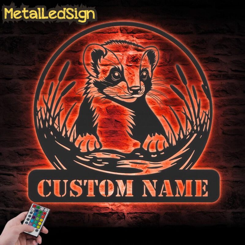 Custom-Ferret-Metal-Wall-Art-LED-Light-5.jpg