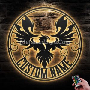 Custom-Fire-Bird-Eagle-Metal-Wall-Art-Led-Light-Images-1