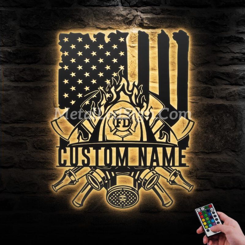 Custom-Firefighter-Us-Flag-Metal-Wall-Art-Led-Light-Images-1