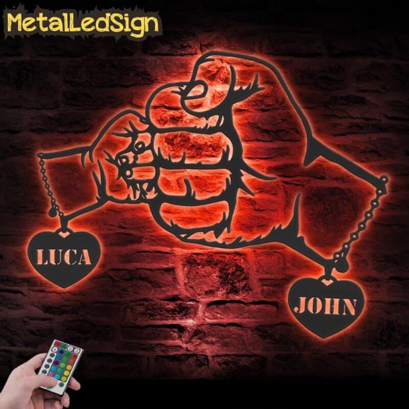 Custom-Fist-Bump-Dad-Baby-Metal-Wall-Art-LED-Light-5-1.jpg