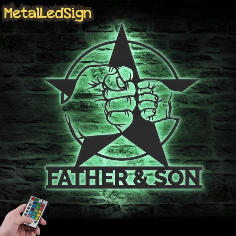 Custom-Fist-Bump-Dad-Baby-Metal-Wall-Art-LED-Light-7.jpg