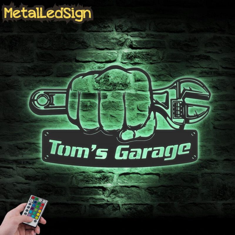 Custom-Fist-Pump-Wrench-Garage-Metal-Wall-Art-LED-Light-7.jpg