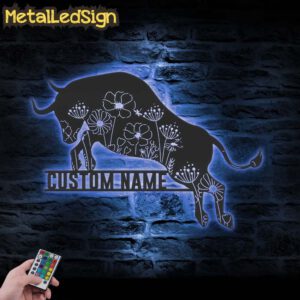 Custom-Floral-Bull-Farmhouse-Metal-Wall-Art-LED-Light-3.jpg