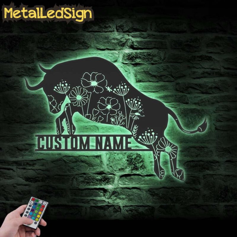 Custom-Floral-Bull-Farmhouse-Metal-Wall-Art-LED-Light-7.jpg