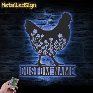 Custom-Floral-Chicken-Farmhouse-Metal-Wall-Art-LED-Light-3.jpg