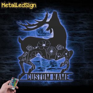 Custom-Floral-ELK-Deer-Hunting-Metal-Wall-Art-LED-Light-3.jpg