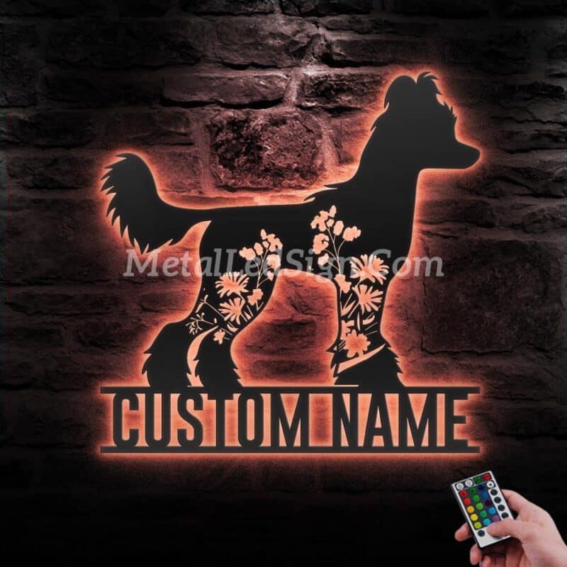 Custom-Floral-English-Bulldog-Metal-Wall-Art-Led-Light-6-1