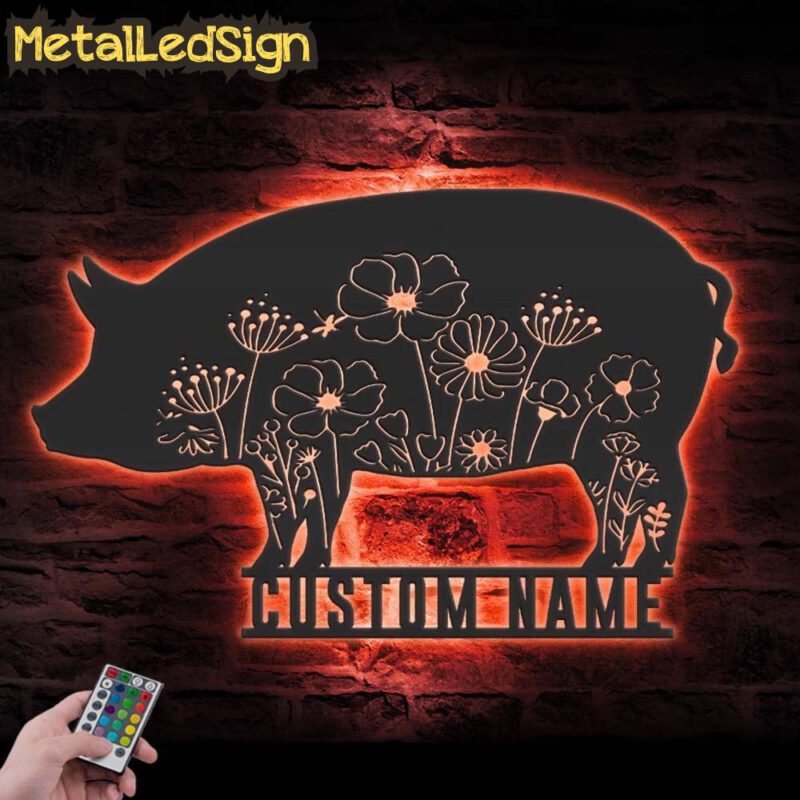 Custom-Floral-Pig-Farmhouse-Metal-Wall-Art-LED-Light-5.jpg