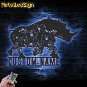 Custom-Floral-Rhino-Metal-Wall-Art-LED-Light-3.jpg