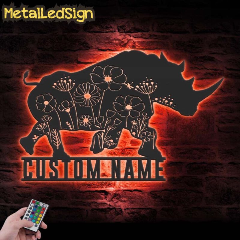 Custom-Floral-Rhino-Metal-Wall-Art-LED-Light-5.jpg