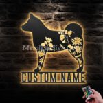 Custom-Floral-Shiba-Inu-Dog-Metal-Wall-Art-Led-Light-Images-1