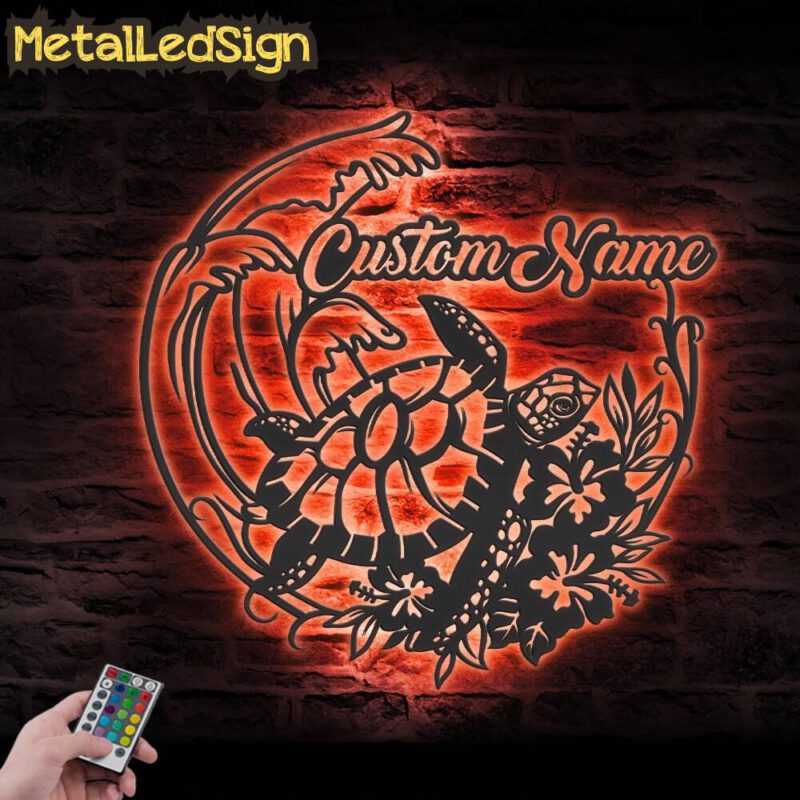 Custom-Floral-Turtle-With-Wave-Metal-Wall-Art-LED-Light-5.jpg