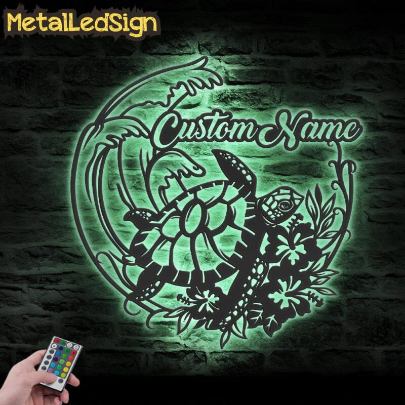 Custom-Floral-Turtle-With-Wave-Metal-Wall-Art-LED-Light-7.jpg