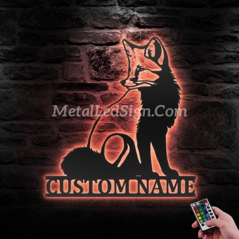 Custom-Fox-Metal-Wall-Art-Led-Light-5-2