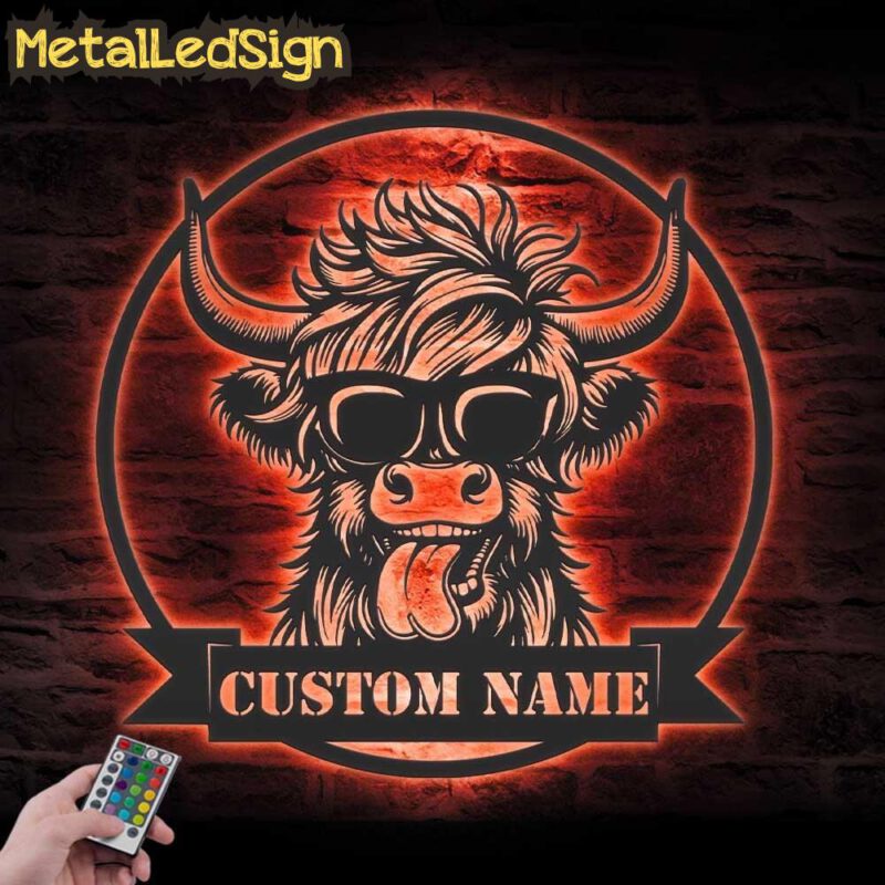 Custom-Funny-Highland-Cow-Glasses-Metal-Wall-Art-LED-Light-7.jpg