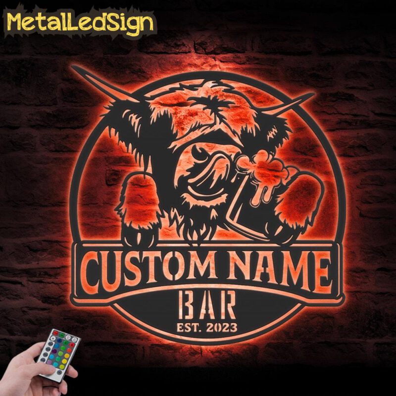 Custom-Funny-Highland-Cow-Thirsty-Beer-Pub-Metal-Wall-Art-LED-5.jpg