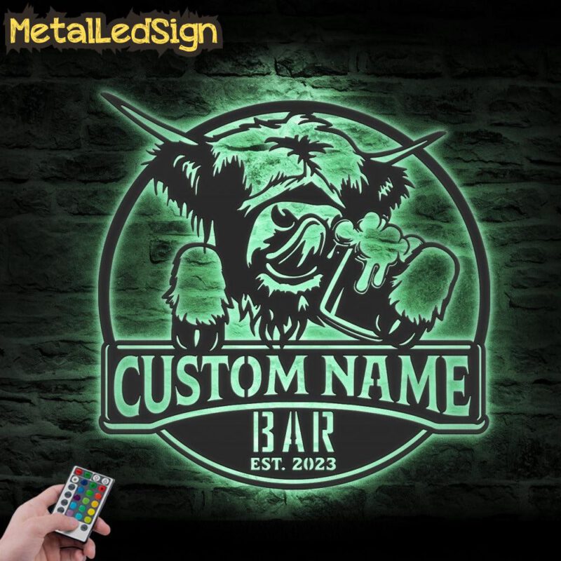 Custom-Funny-Highland-Cow-Thirsty-Beer-Pub-Metal-Wall-Art-LED-7.jpg