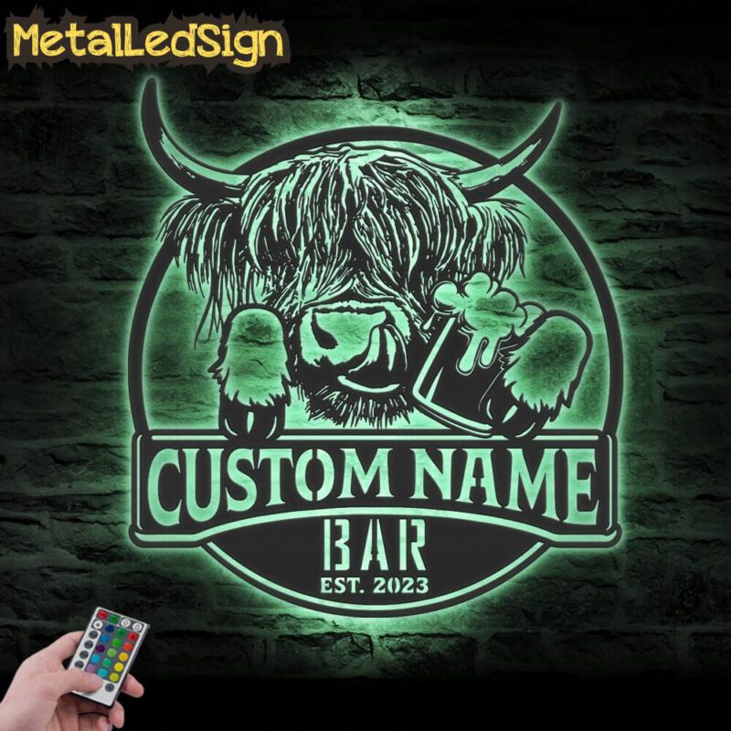 Custom-Funny-Highland-Cow-Thirsty-Beer-Pub-Metal-Wall-Art-LED-Light-7.jpg