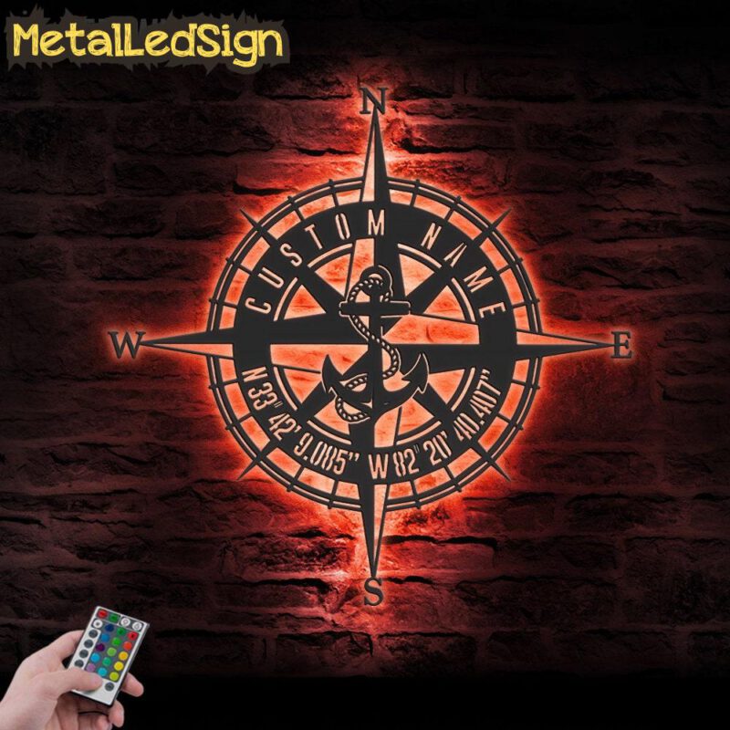 Custom-GPS-Anchor-Compass-Metal-Wall-Art-LED-Light-5.jpg