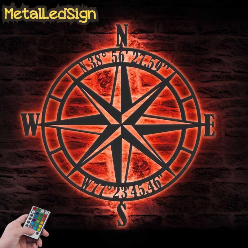 Custom-GPS-Nautical-Compass-Rose-Metal-Wall-Art-LED-Light-5.jpg