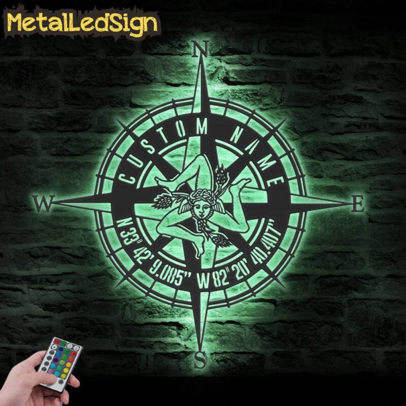 Custom-GPS-Sicilian-Trinacria-Compass-Metal-Wall-Art-LED-Light-5.jpg