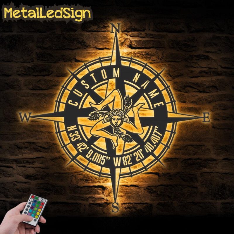 Custom-GPS-Sicilian-Trinacria-Compass-Metal-Wall-Art-LED-Light-Images.jpg