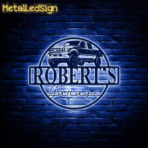 Custom-Garage-Metal-Wall-Art-LED-Light-1-2