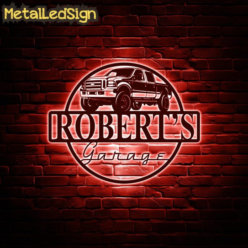 Custom-Garage-Metal-Wall-Art-LED-Light-1-3