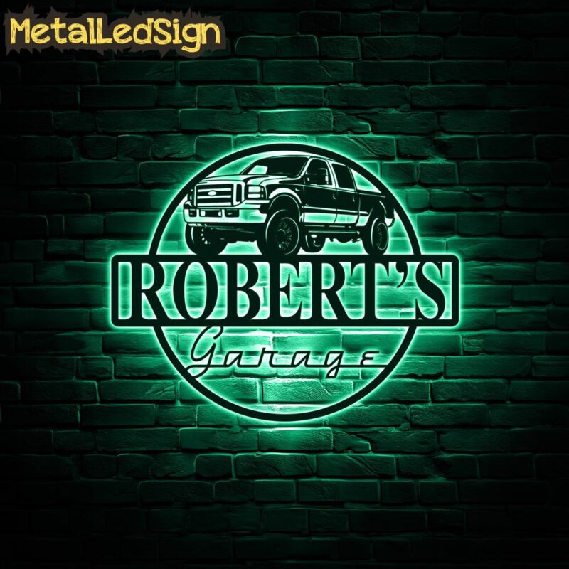 Custom-Garage-Metal-Wall-Art-LED-Light-1-4