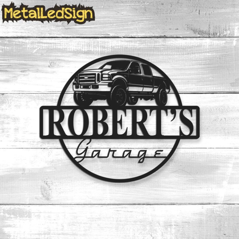 Custom-Garage-Metal-Wall-Art-LED-Light-1-5