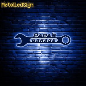 Custom-Garage-Metal-Wall-Art-LED-Light-2