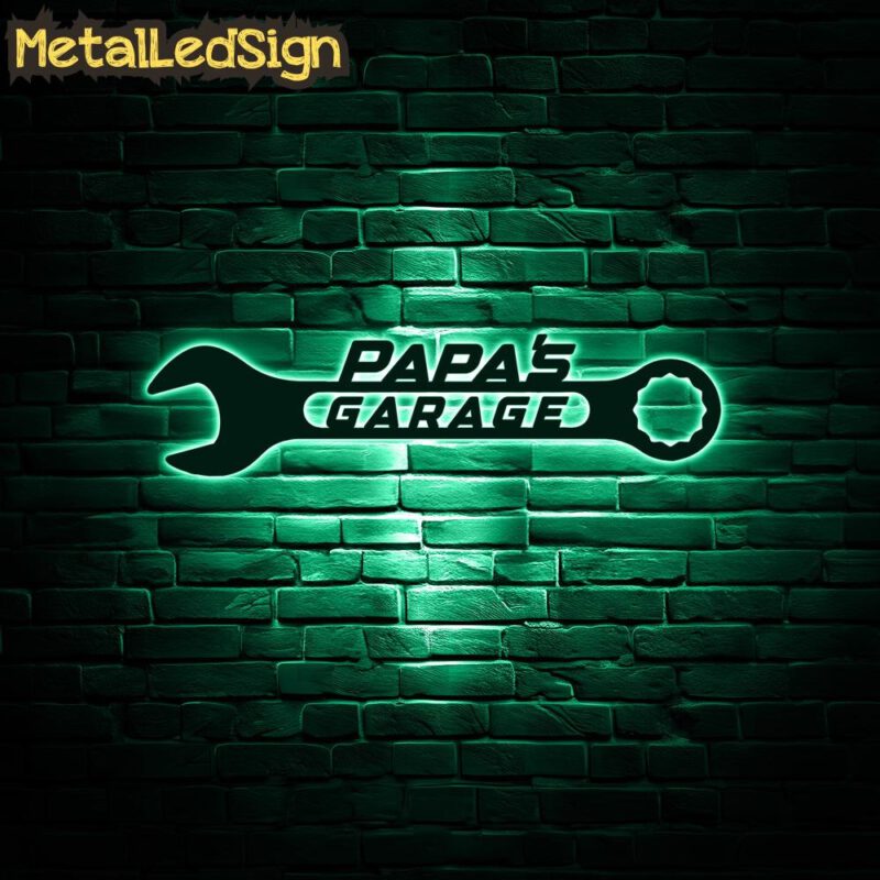 Custom-Garage-Metal-Wall-Art-LED-Light-4