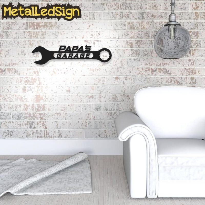 Custom-Garage-Metal-Wall-Art-LED-Light-6