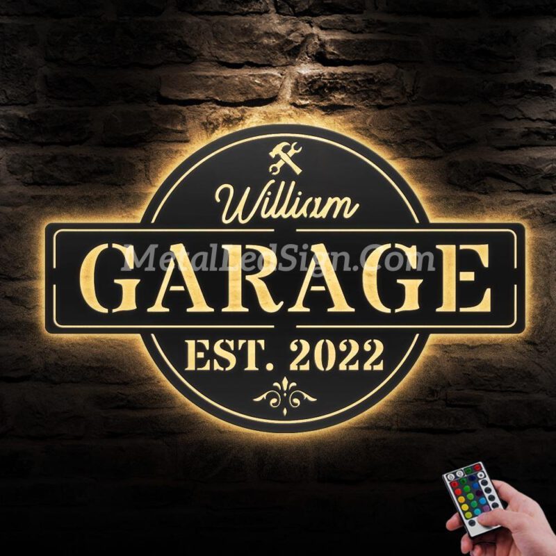 Custom-Garage-Metal-Wall-Art-Led-Light-Images-47