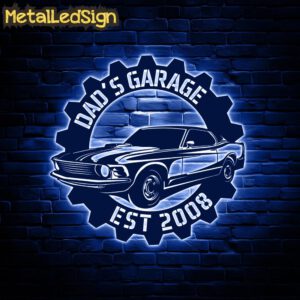 Custom-Garage-Name-Metal-Wall-Art-With-LED-Light-2