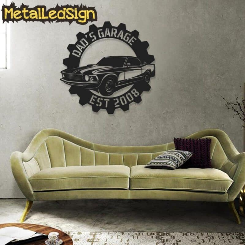 Custom-Garage-Name-Metal-Wall-Art-With-LED-Light-7