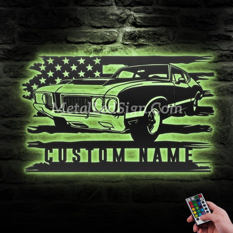 Custom-Garage-Us-Flag-Metal-Wall-Art-Led-Light-6