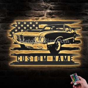 Custom-Garage-Us-Flag-Metal-Wall-Art-Led-Light-Images