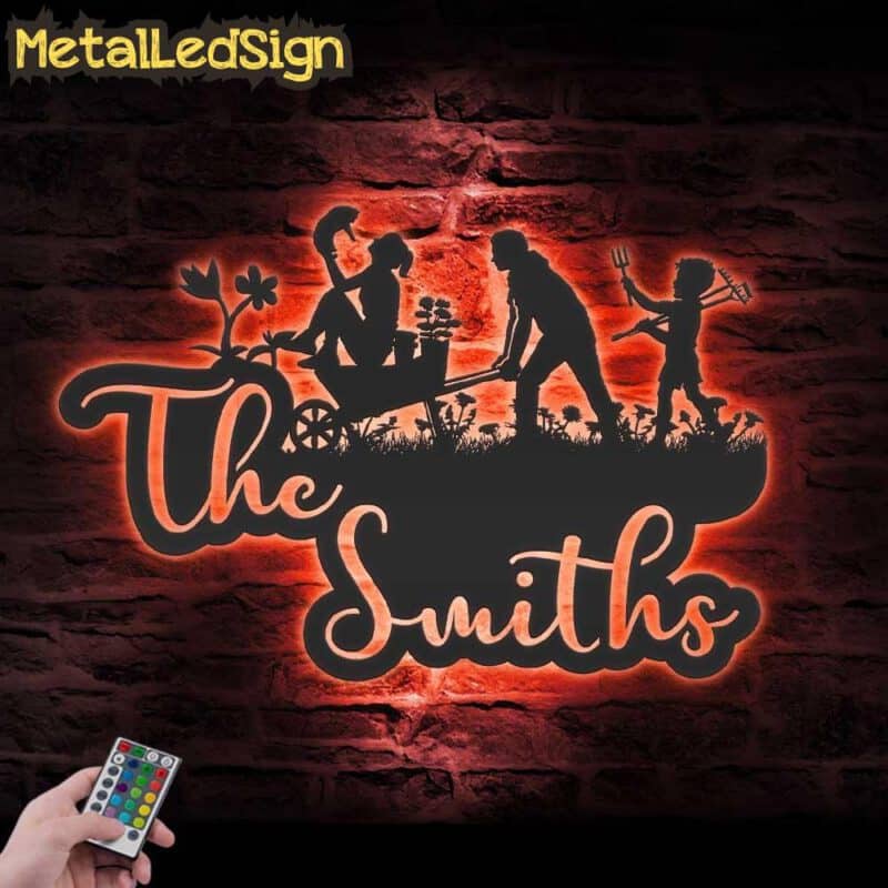 Custom-Gardening-Family-Last-Name-Metal-Wall-Art-LED-Light-3.jpg