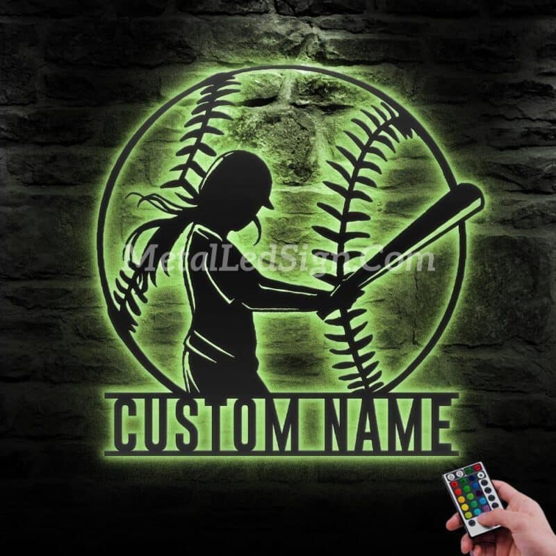 Custom-Girl-Baseball-Metal-Wall-Art-Led-Light-5-4