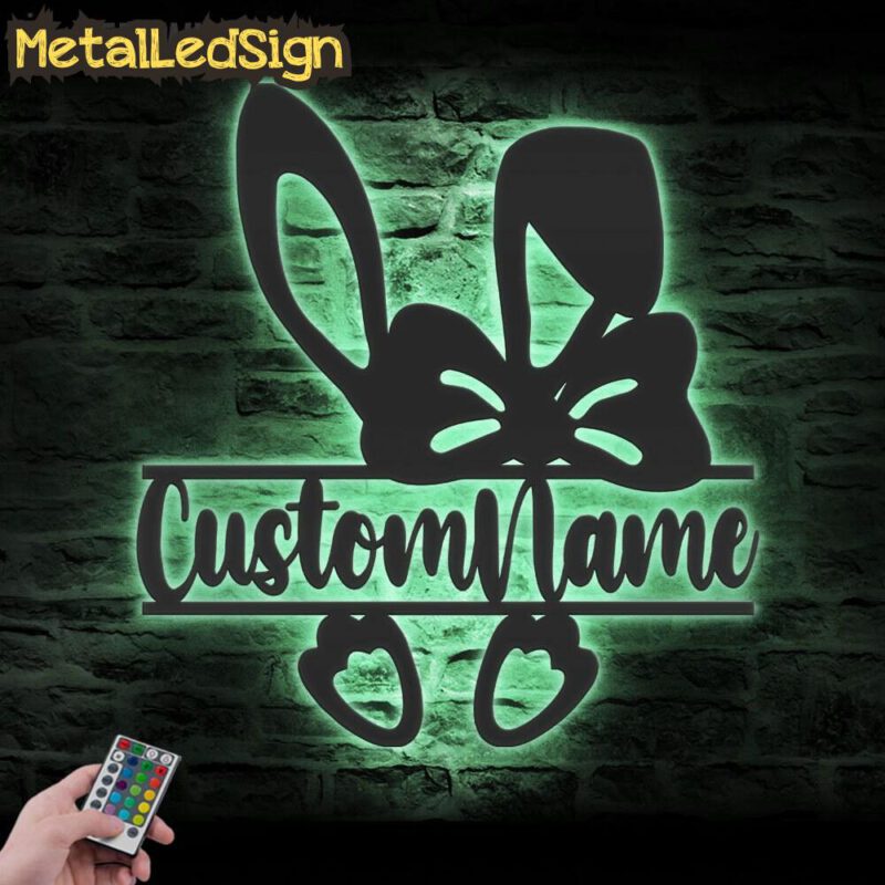 Custom-Girl-Easter-Rabbit-Metal-Wall-Art-LED-Light-5.jpg