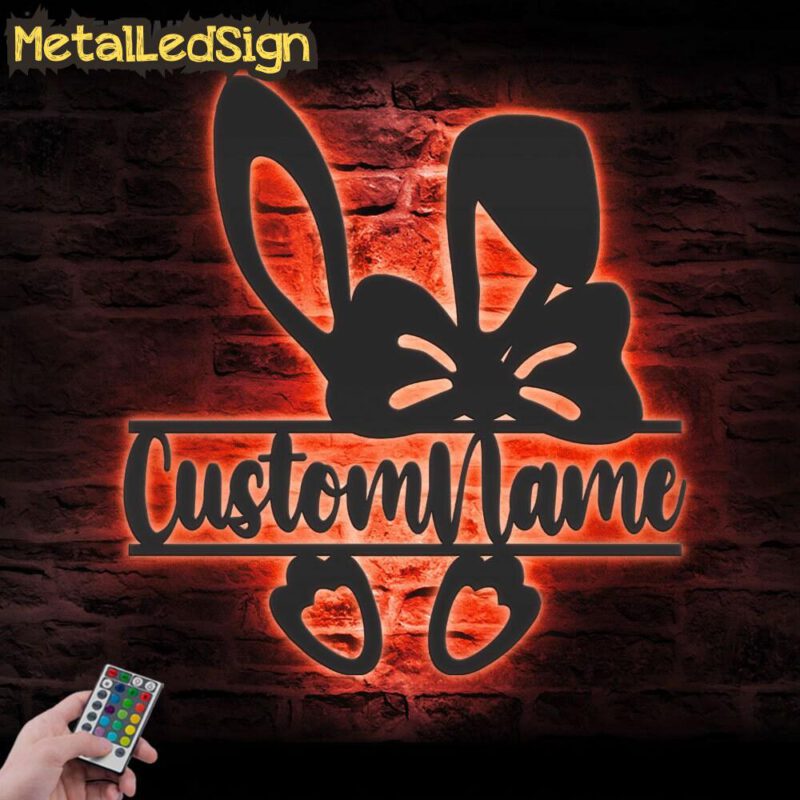 Custom-Girl-Easter-Rabbit-Metal-Wall-Art-LED-Light-7.jpg