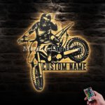 Custom-Girl-Motocross-Biker-Metal-Wall-Art-Led-Light-Images