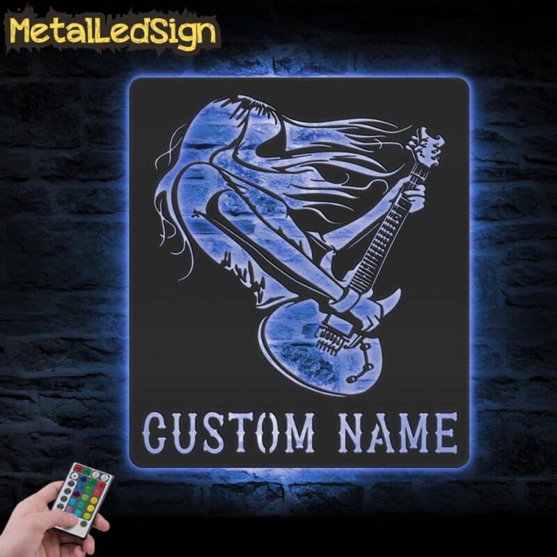 Custom-Girl-Play-Guitar-Metal-Wall-Art-LED-Light-3-1.jpg