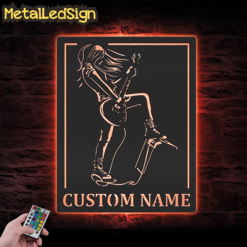 Custom-Girl-Play-Guitar-Metal-Wall-Art-LED-Light-5.jpg