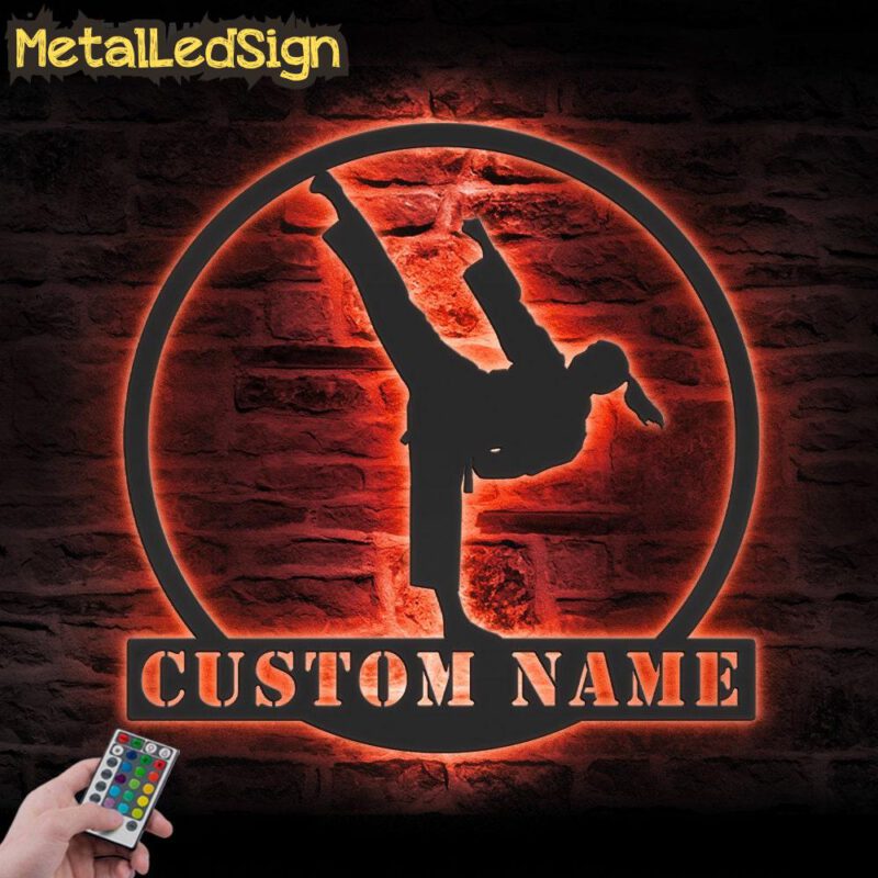 Custom-Girl-Taekwondo-Martial-Arts-Metal-Wall-Art-with-LED-Light-5.jpg