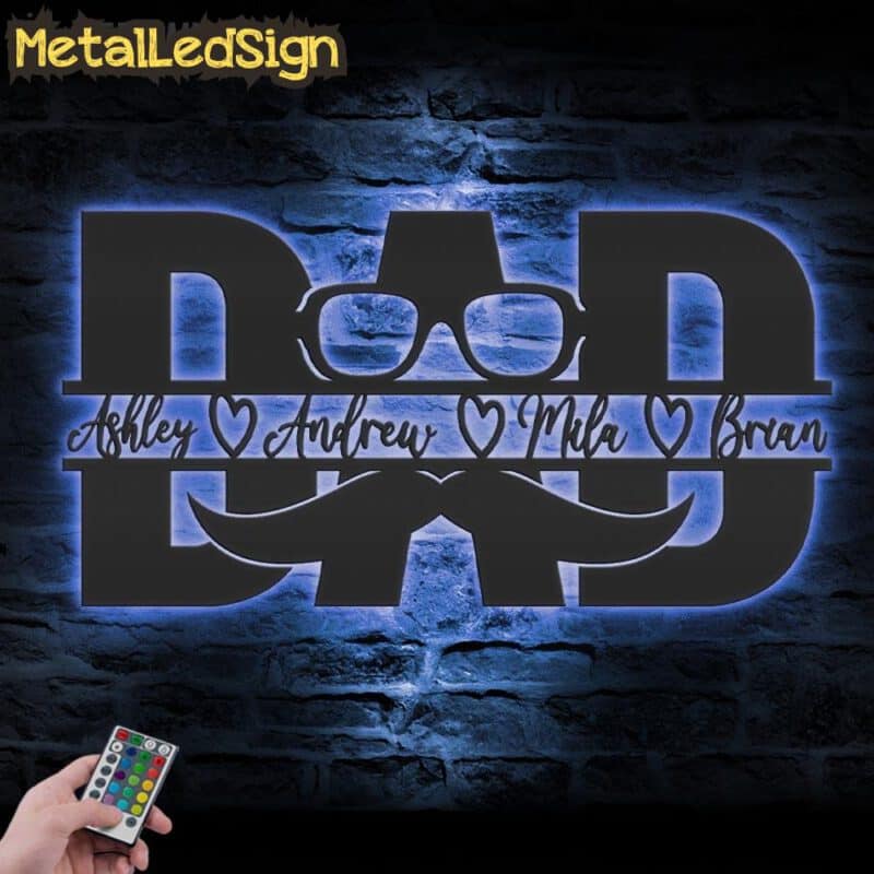 Custom-Glasses-Mustache-Dad-Child-Metal-Wall-Art-LED-Light-3.jpg