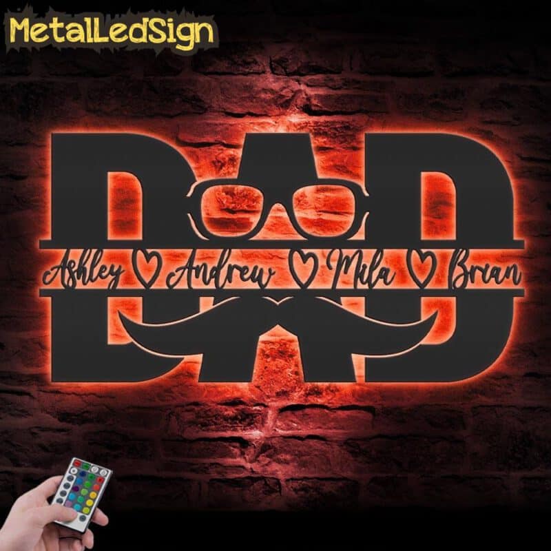 Custom-Glasses-Mustache-Dad-Child-Metal-Wall-Art-LED-Light-5.jpg