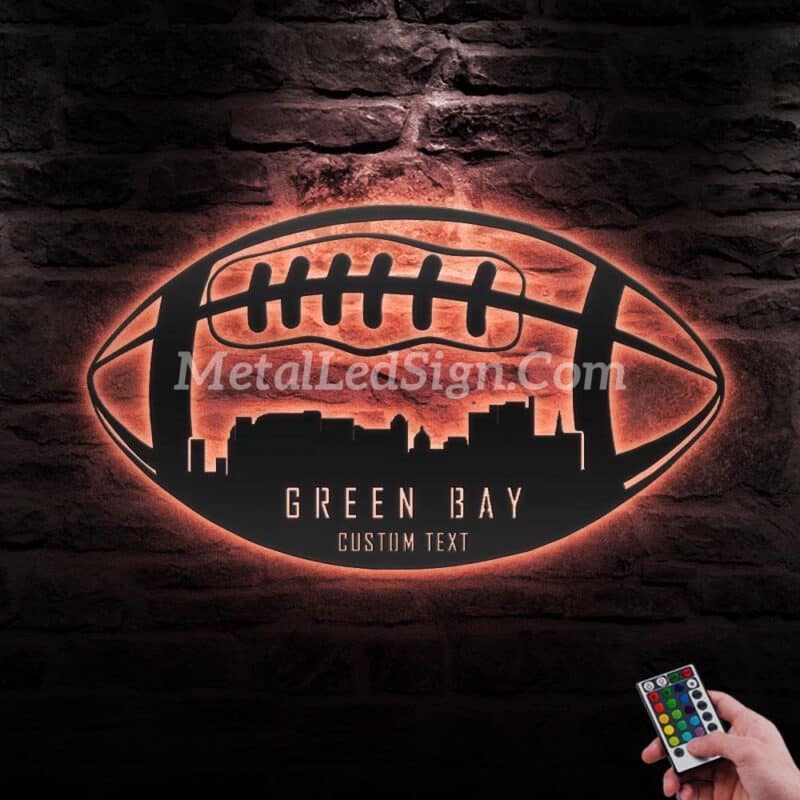 Custom-Green-Bay-Skyline-American-Football-Metal-Wall-Art-Led-Light-5-1